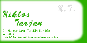 miklos tarjan business card